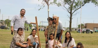 En barrio Favaloro se construyó un nuevo “Bosque de los Mil Días”