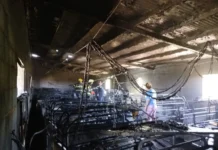 Incendio de galpón en zona rural