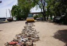 Seguridad destruyó escapes ilegales secuestrados en diferentes operativos