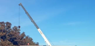 Autovía 5: Comenzó el llenado de la loza del puente cercano a Suipacha
