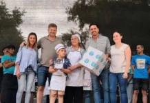 Claudia Sáez en el podio de la Fiesta Nacional del Pastel