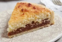Tarta de coco con dulce de leche
