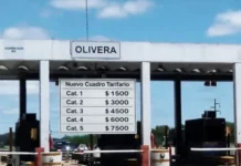El peaje de Olivera se incrementó un 400 % en los últimos dos años