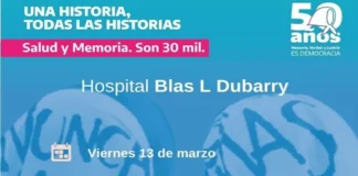 El Hospital Blas L. Dubarry realizará una jornada conmemorativa