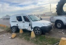 Siniestro vial en Ruta 5: violento choque de camionetas a la altura de «La Picada»