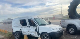 Siniestro vial en Ruta 5: violento choque de camionetas a la altura de «La Picada»