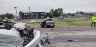 Violenta colisión vehicular sobre Ruta 5