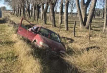 Despiste automotor sobre Ruta 43