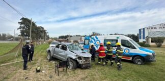 VIOLENTO DESPISTE Y VUELCO EN RUTA 5